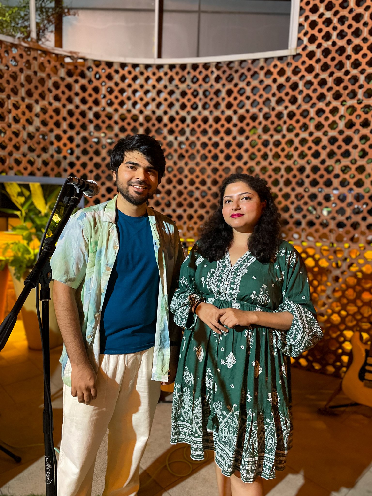 Practice shot with sheet music